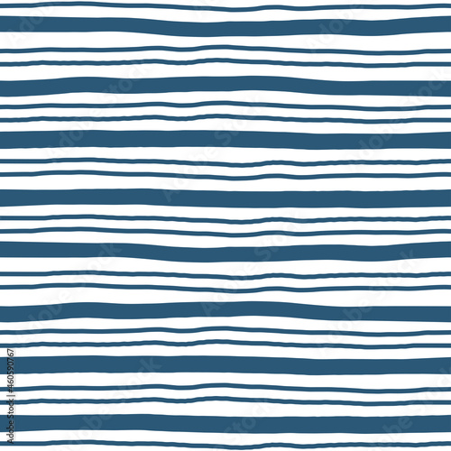 White seamless pattern with navy hand-drawn lines.
