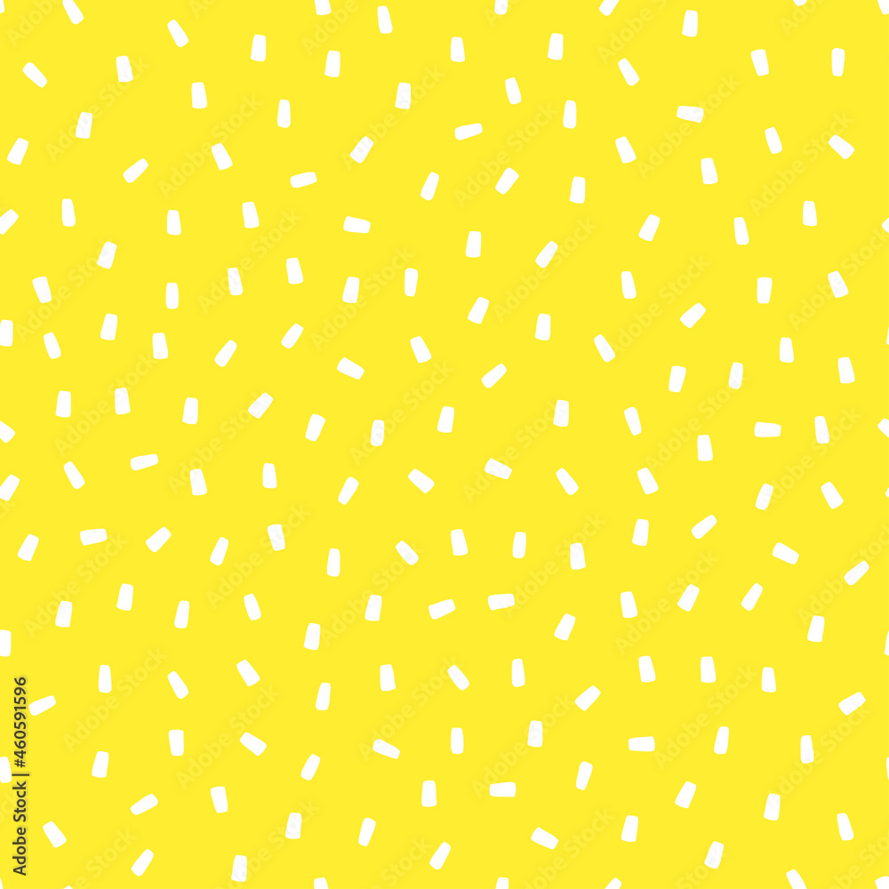White sprinkle lemonade yellow seamless pattern