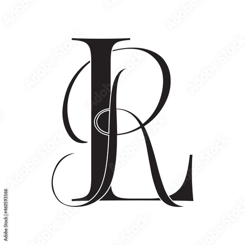 Cuadro en lienzo lr, rl, monogram logo