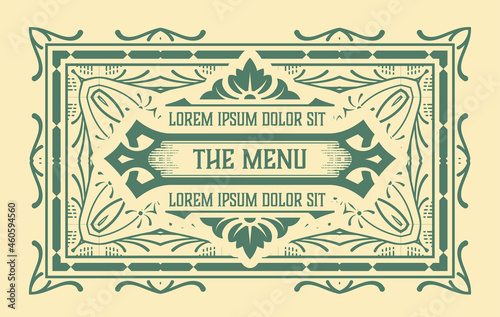 Western card with vintage style