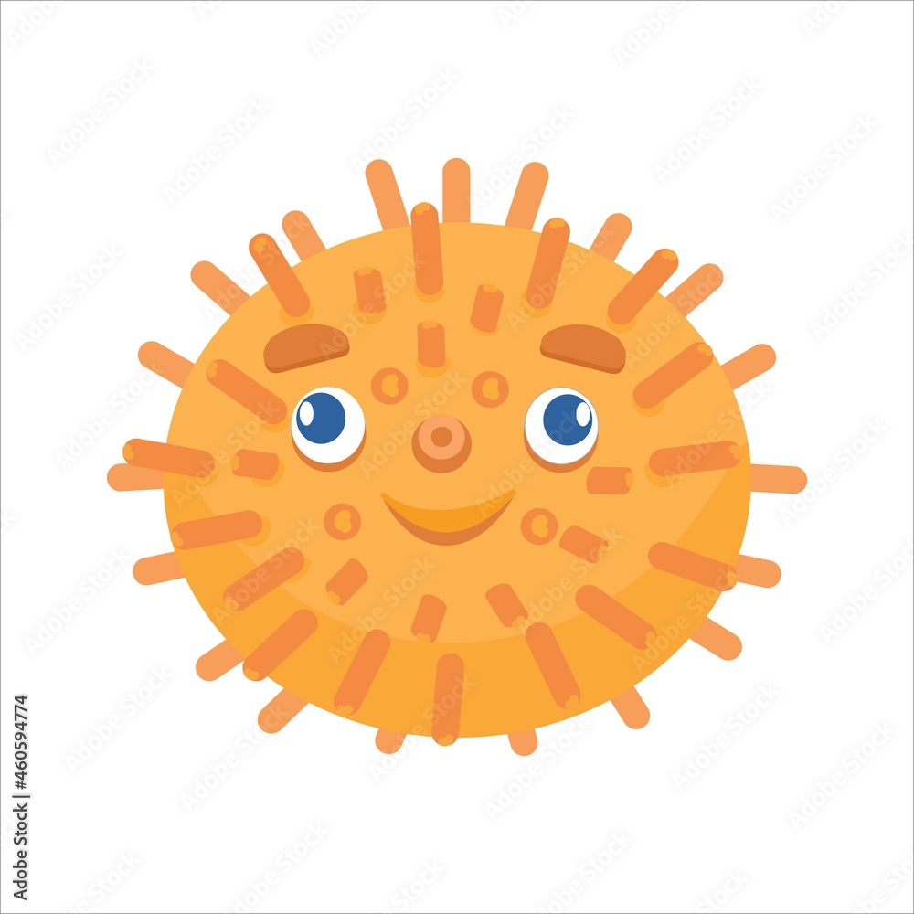 Fototapeta premium Toy ball. Children's toy. Cartoon style. Isolated on a white background. Interactive game. Rubber dog toy.