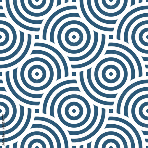 White seamless patterns with navy rings.