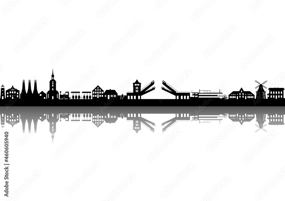 Fototapeta premium Kappeln Spiegelung