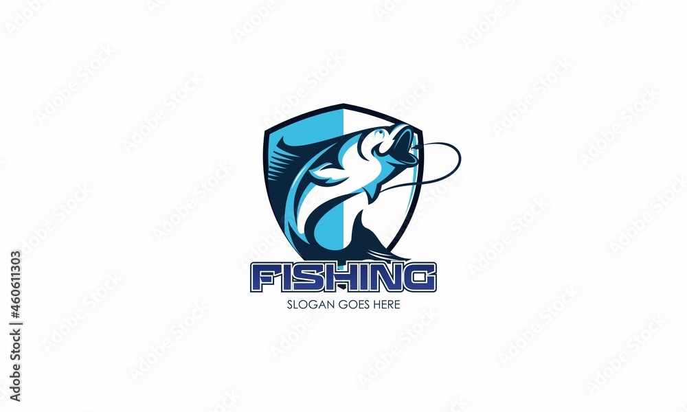 Fishing logo design ideas. Best logo Stock Vector