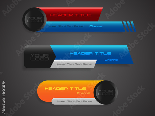 abstract broadcast news lower thirds template