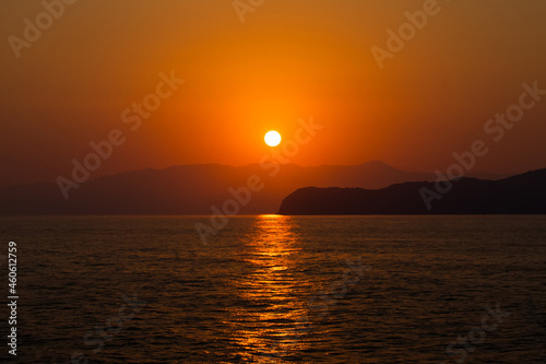 Colorful sunset over Mediterranean Sea © artmim