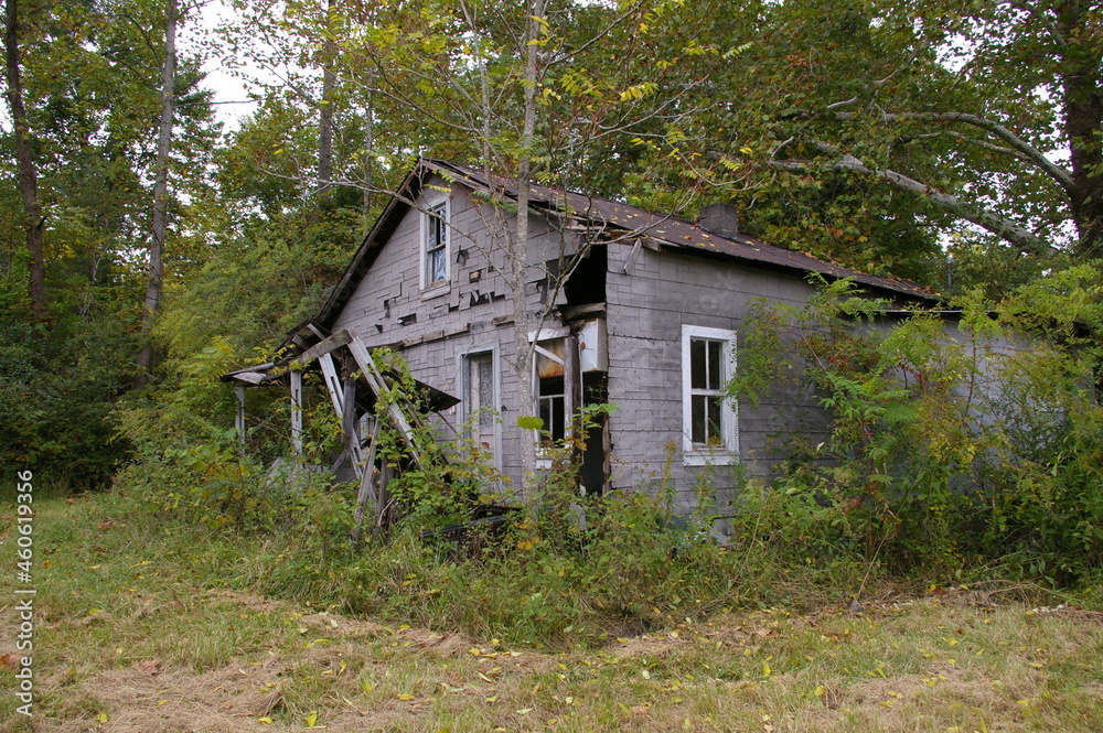 abandoned house with broken windows
