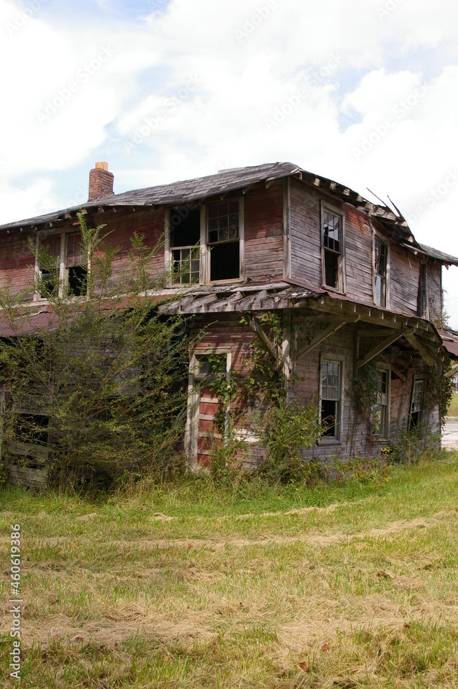 Old abandoned railway depot in disrepair Old abandoned railway depot in disrepair