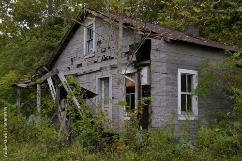 abandoned house with broken windows