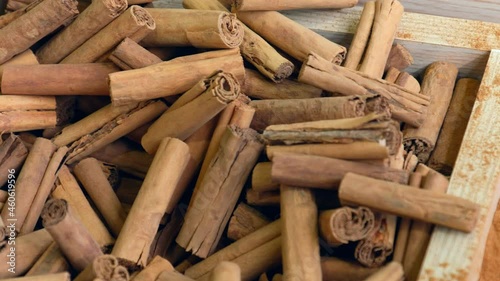 ceylon cinnamon from sri lanka sticks decorative background texture