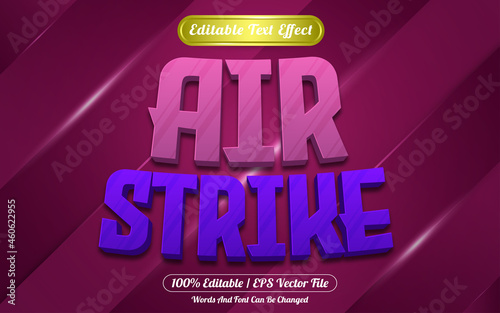 Air strike editable text effect game style