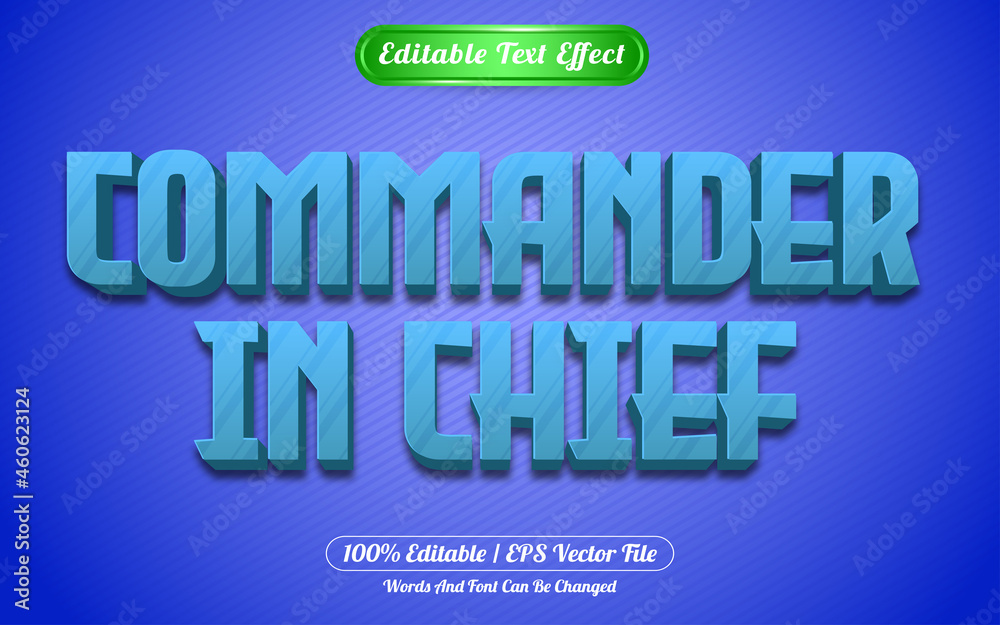 Commander editable text effect game style
