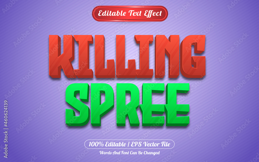 Killing spree editable text effect games style Killing spree editable text effect games style