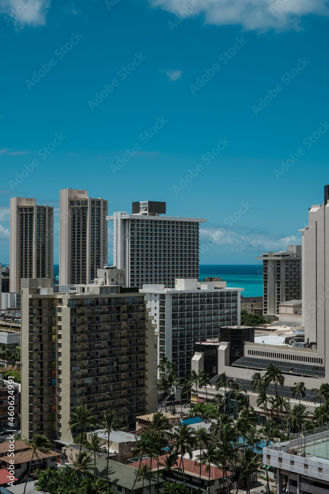 City view of Waikiki,  Honolulu, Oahu, Hawaii