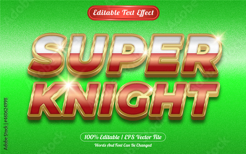 Super knight editable text effect golden themed