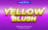 Yellow blush editable text effect golden themed