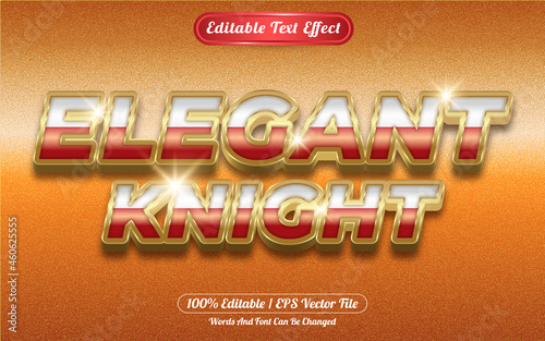 Elegant knight editable text effect golden themed