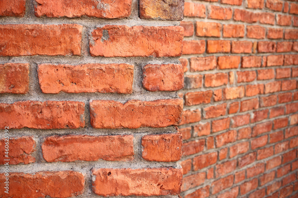 Obraz premium old red brick wall background