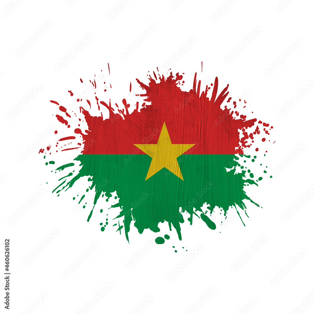 World countries. Sublimation background. Abstract shape. Burkina Faso