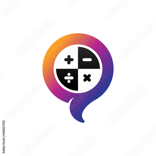 Mathematics consult logo template design