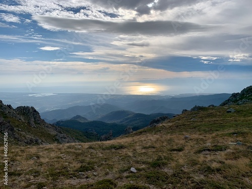 Corse montagne vue sur la mer Bocca d Oro  Prati