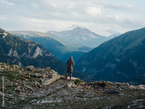 Lonely man mountains nature travel landscape © SHOTPRIME STUDIO