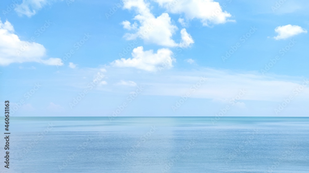 blue sky and blue sea, horizon