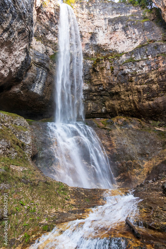 Tret waterfall. Italy. Dolomite. Alps.