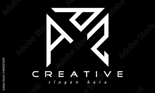 geometric APS rectangle triangle polygon letters logo design vector, business logo, icon shape logo, stylish logo template