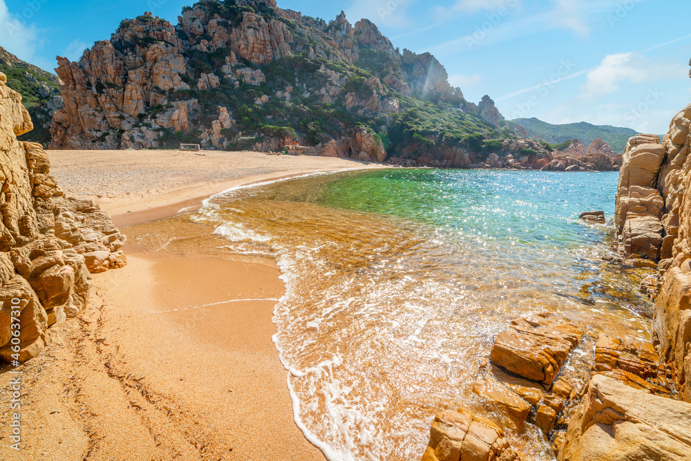Li Cossi beach in beautiful Costa Paradiso - obrazy, fototapety, plakaty 
