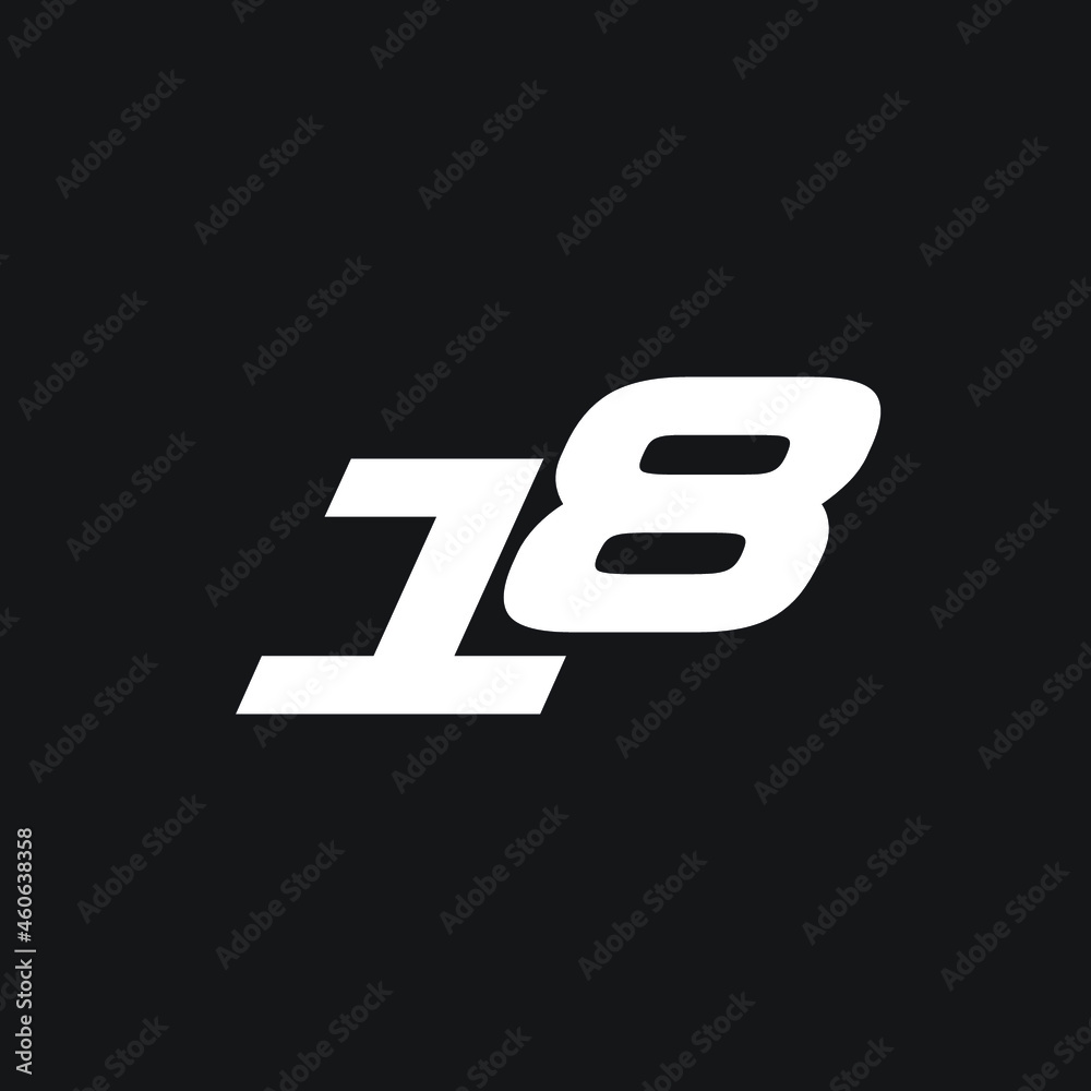 Letter 18 Logo Design Vector Letter 18 Logo Design Vector