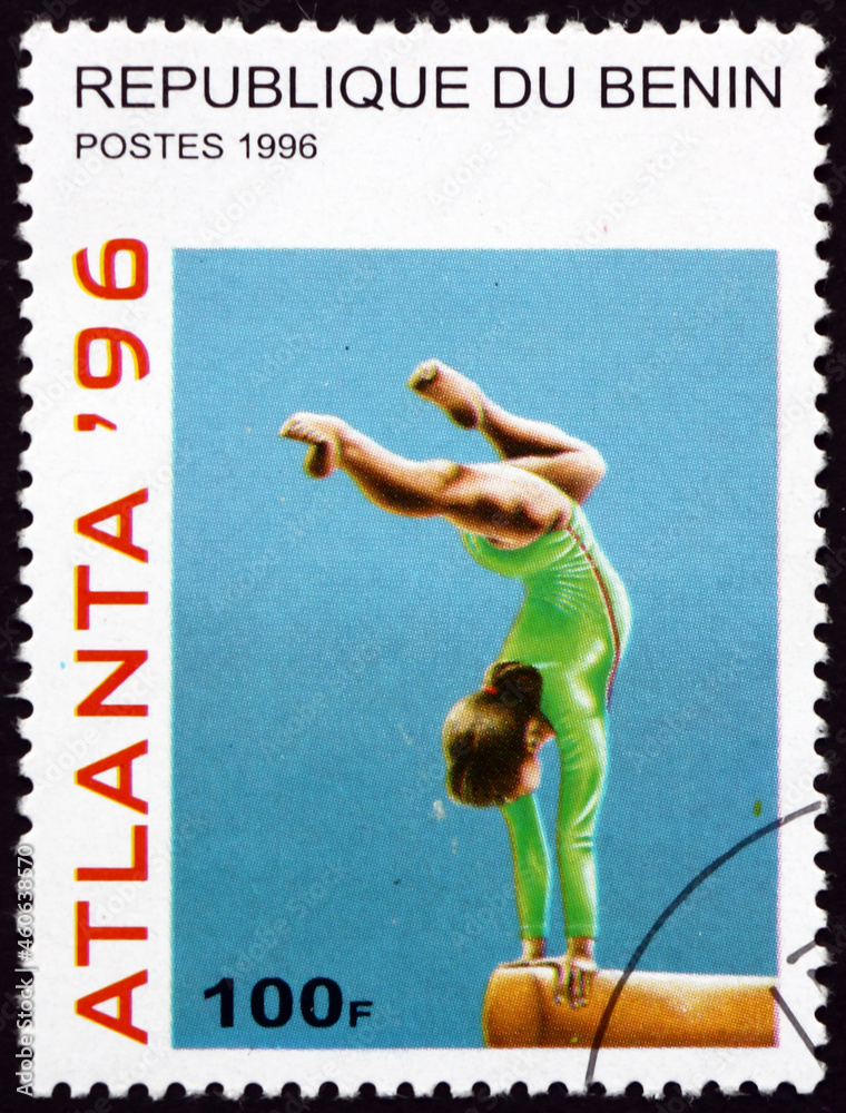 Postage stamp Benin 1996 Gymnastics