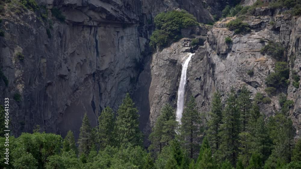 Yosemite Lower Yosemite Fall Over Forest from Cook's Meadow Sierra Nevada Mts California USA Yosemite Lower Yosemite Fall Over Forest from Cook's Meadow Sierra Nevada Mts California USA