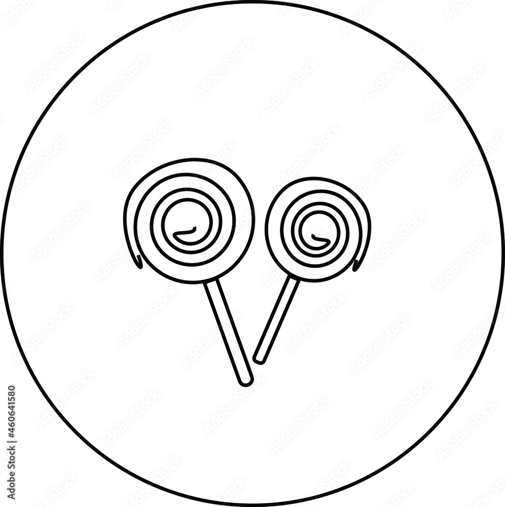 Candy lollipop vector icon simple design Candy lollipop vector icon simple design