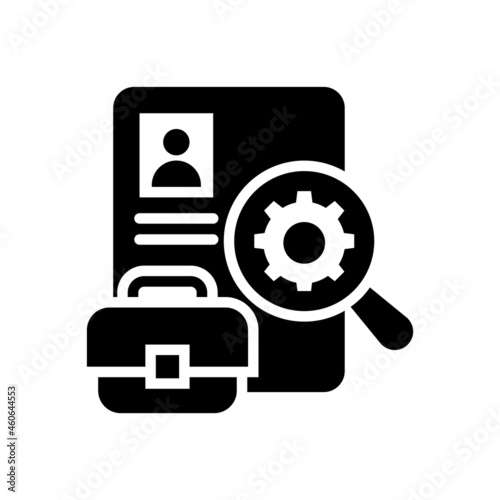 Job description vector solid icon style illustration. EPS 10 file