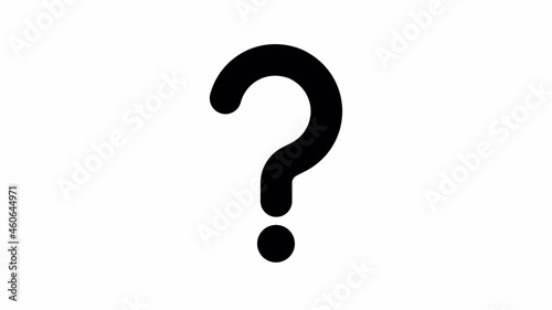 Animated question mark, footage to represent the idea concept.