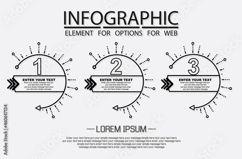 Infographic of three simple style options in black and white