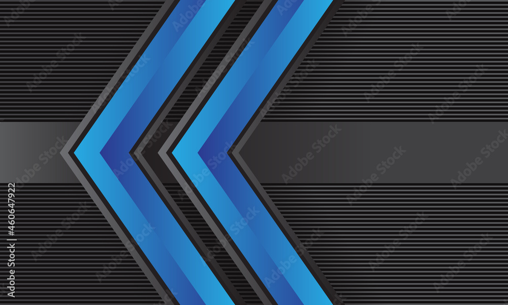 Abstract double blue arrow direction on grey lines pattern technology futuristic design creative background vector Abstract double blue arrow direction on grey lines pattern technology futuristic design creative background vector