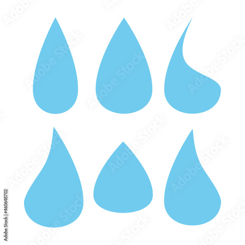 Set of water drops vector illustration