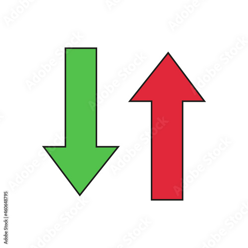 Arrow up and down vector illustration