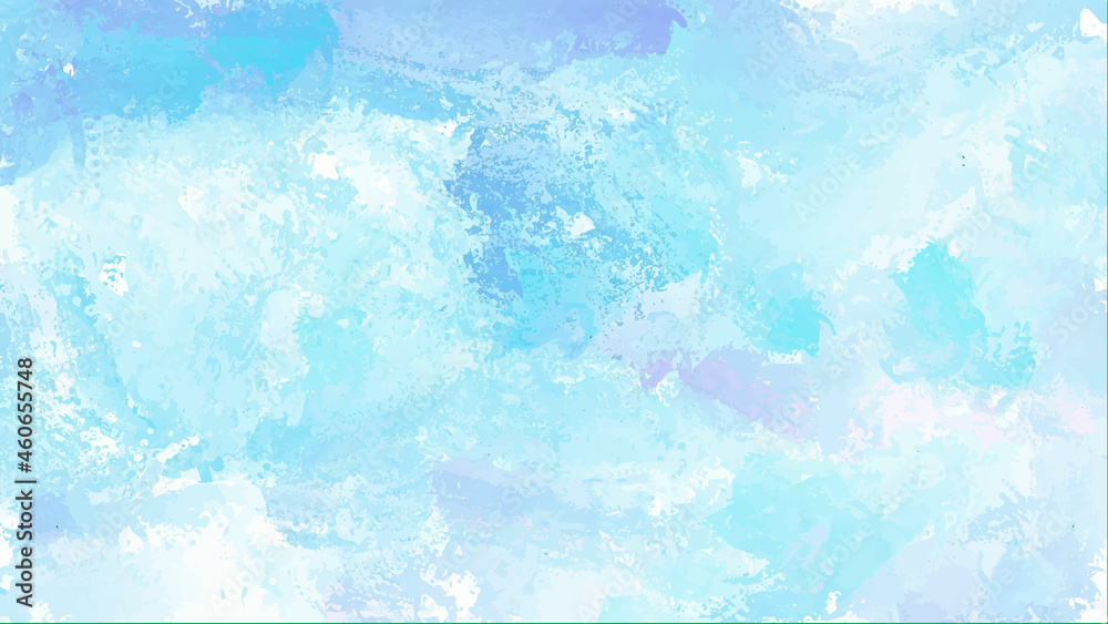 abstract watercolor background vector. Light blue watercolor frame with with bizarre natural divorces and stripes. Abstract background for design, layouts and patterns. - obrazy, fototapety, plakaty 