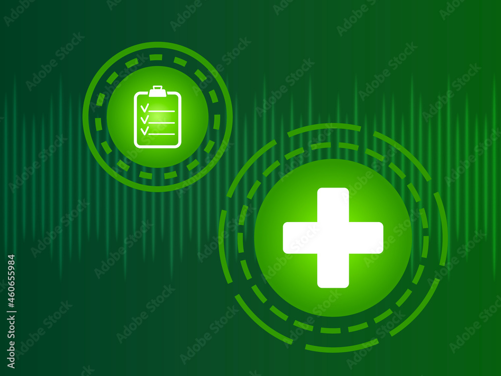 Obraz premium 2D illustration medical structure background
