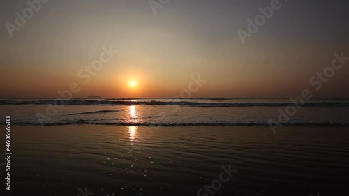 Sunset. Beautiful sunset Baltic Sea. Painting Sea sunset. The sea at sunset. Amazing sea sunset. Sunset sea waves. Summer Sunset. Beautiful seascape evening sunset sea and sky horizon photo