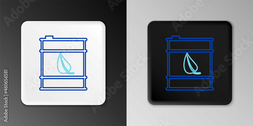 Line Bio fuel barrel line icon isolated on grey background. Eco bio and canister. Green environment and recycle. Colorful outline concept. Vector