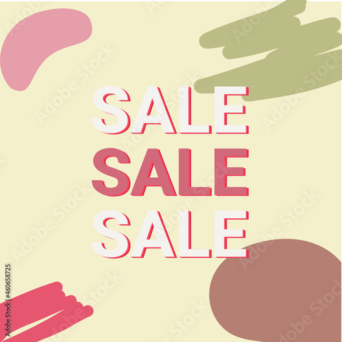 Vector pattern background. Vector sale icon