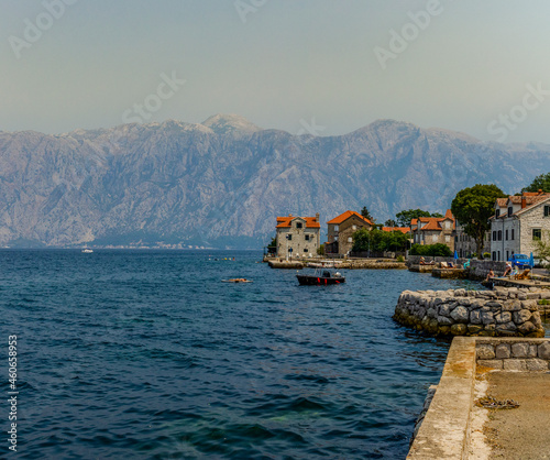 The beach of Kotor bay