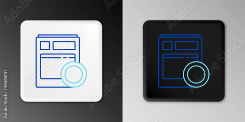 Line Kitchen dishwasher machine icon isolated on grey background. Colorful outline concept. Vector