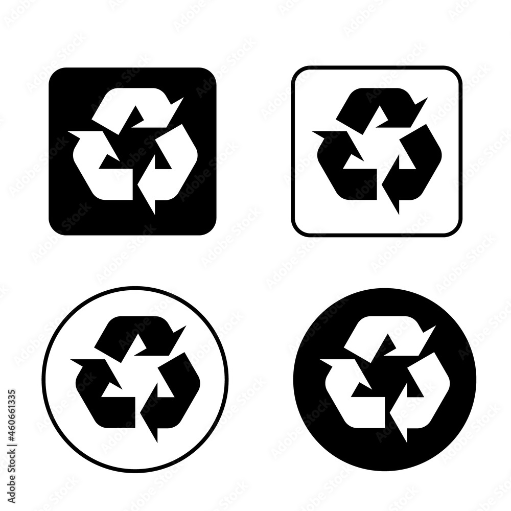 Set of recycle environment icon,Eco nature waste isolated on white background, garbage ecology system Set of recycle environment icon,Eco nature waste isolated on white background, garbage ecology system