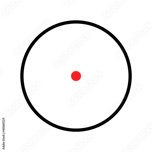 Sight gun vector icon. Modern target illustration of crosshair symbol for web design. Cross mark dot