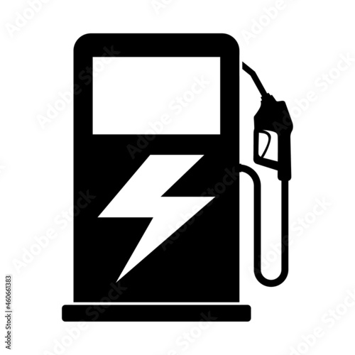 Gas station icon, nozzle isolated logo vector, pump gasoline design, oil power energy symbol